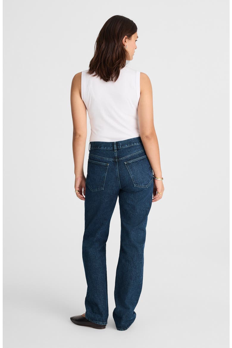 The Longline Straight Jeans, Alternate, color, MCKINNEY WASH