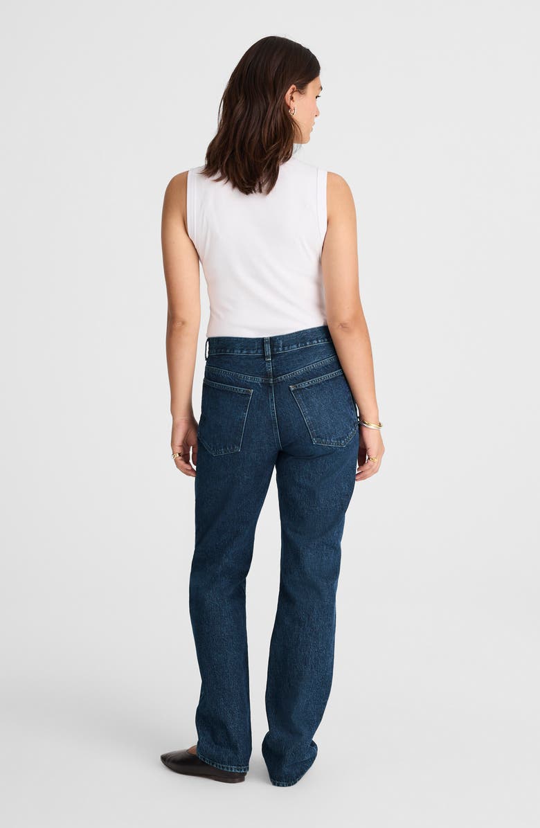 Madewell The Longline Straight Jeans, Alternate, color, Mckinney Wash