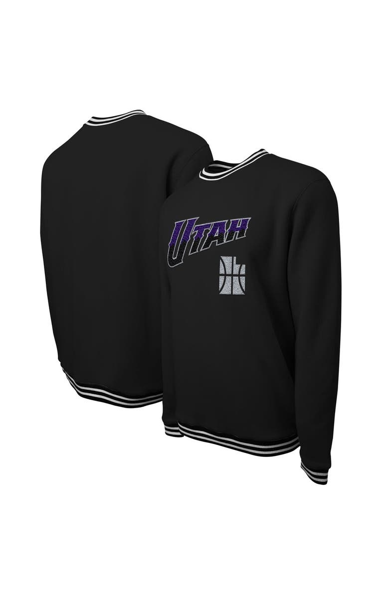 Stadium Essentials Unisex Stadium Essentials Black Utah Jazz 2023/24 City Edition Club Level Pullover Sweatshirt, Alternate, color, 
