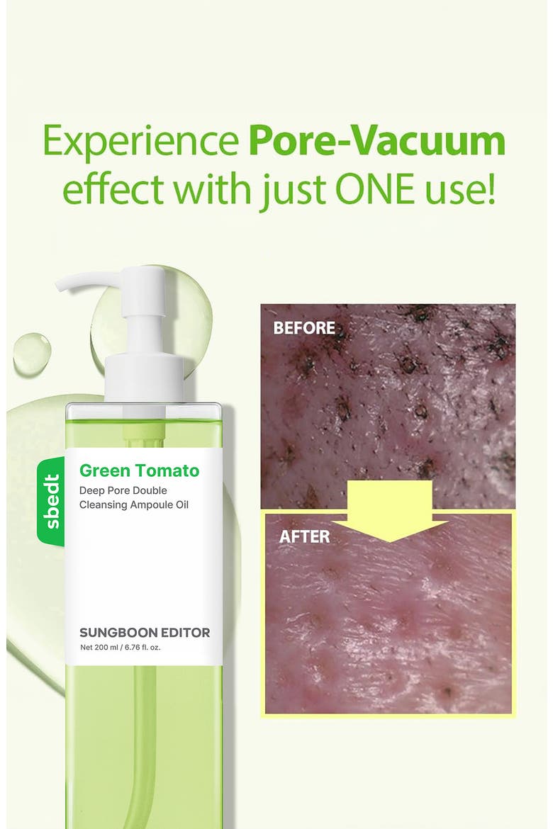 Green Tomato Deep Pore Double Cleansing Ampoule Oil, Alternate, color, NO COLOR