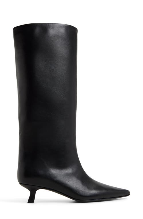 Call It Spring By Aldo Aliccia Pointed Toe Knee High Kitten Heel Boot In Black