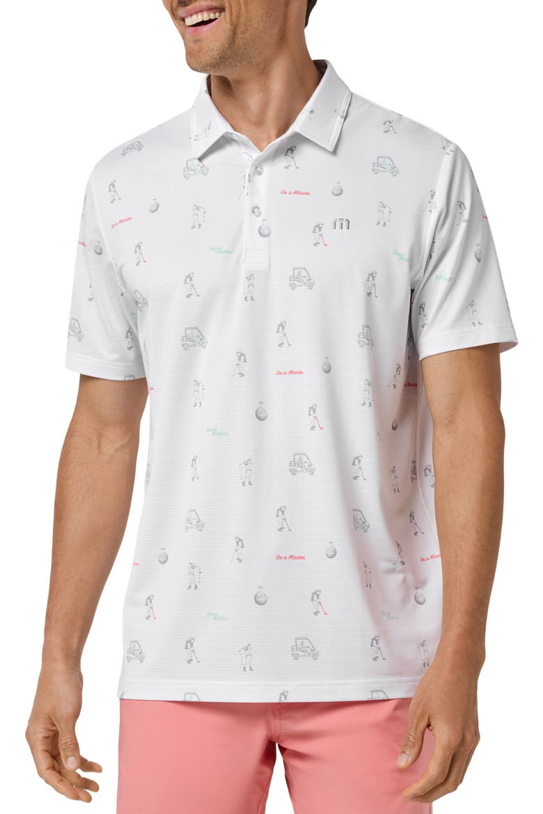 On a Mission Performance Polo, Main, color, WHITE