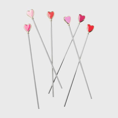 Joanna Buchanan Stripey Bee Swizzle Sticks In Multi