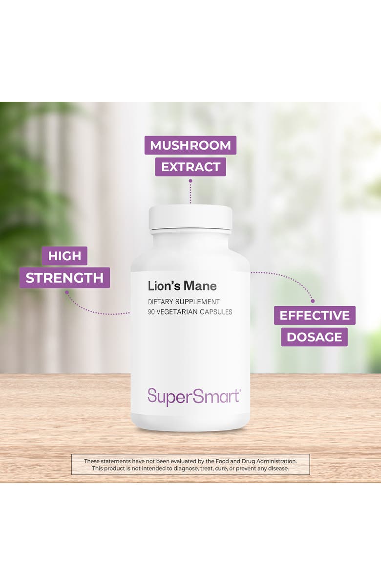 SuperSmart Lion
s Mane 1500mg per Day, Alternate, color, NO COLOR