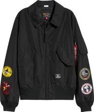 Alpha Industries Patch Detail Relaxed Fit Flight Jacket