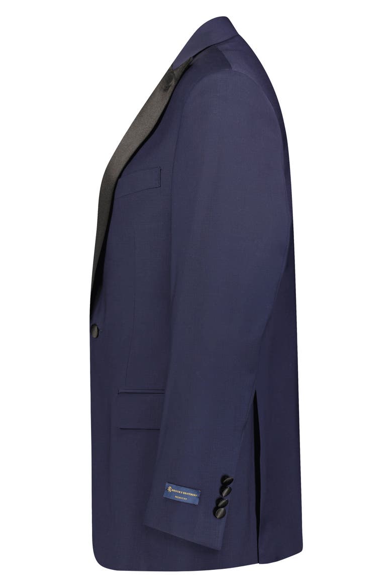 Regent Fit Wool Blend Tuxedo Jacket, Alternate, color, NAVY SOLID
