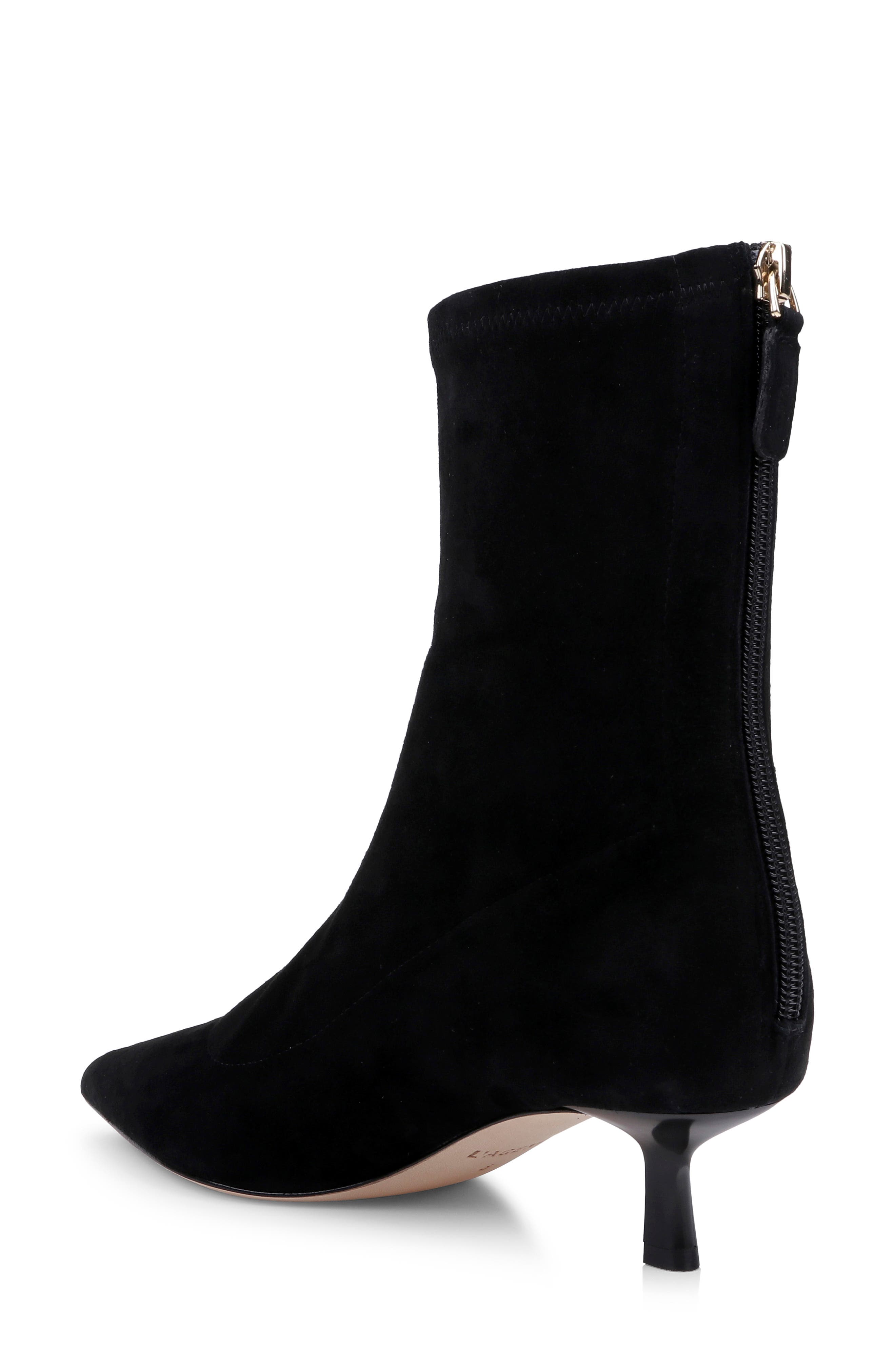 Astoria Pointed Toe Bootie, Alternate, color, BLACK STRETCH