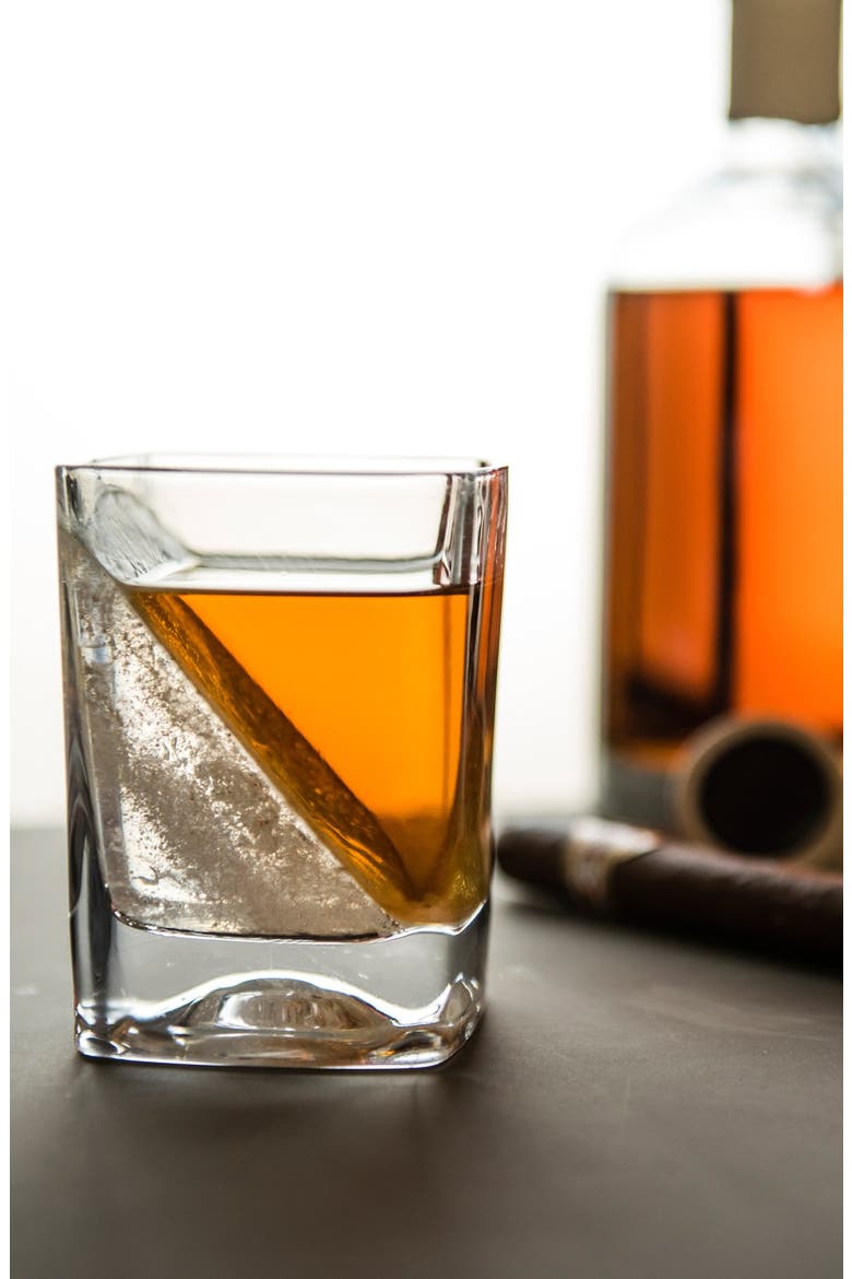 'Whiskey Wedge' Double Old-Fashioned Glass, Alternate, color, CLEAR