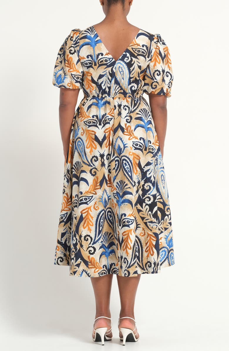 Estelle Sora Bay Knot Midi Dress, Alternate, color, Coastal Palm