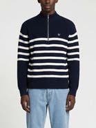 Walker & Hunt Huxley Striped Quarter Zip Sweater