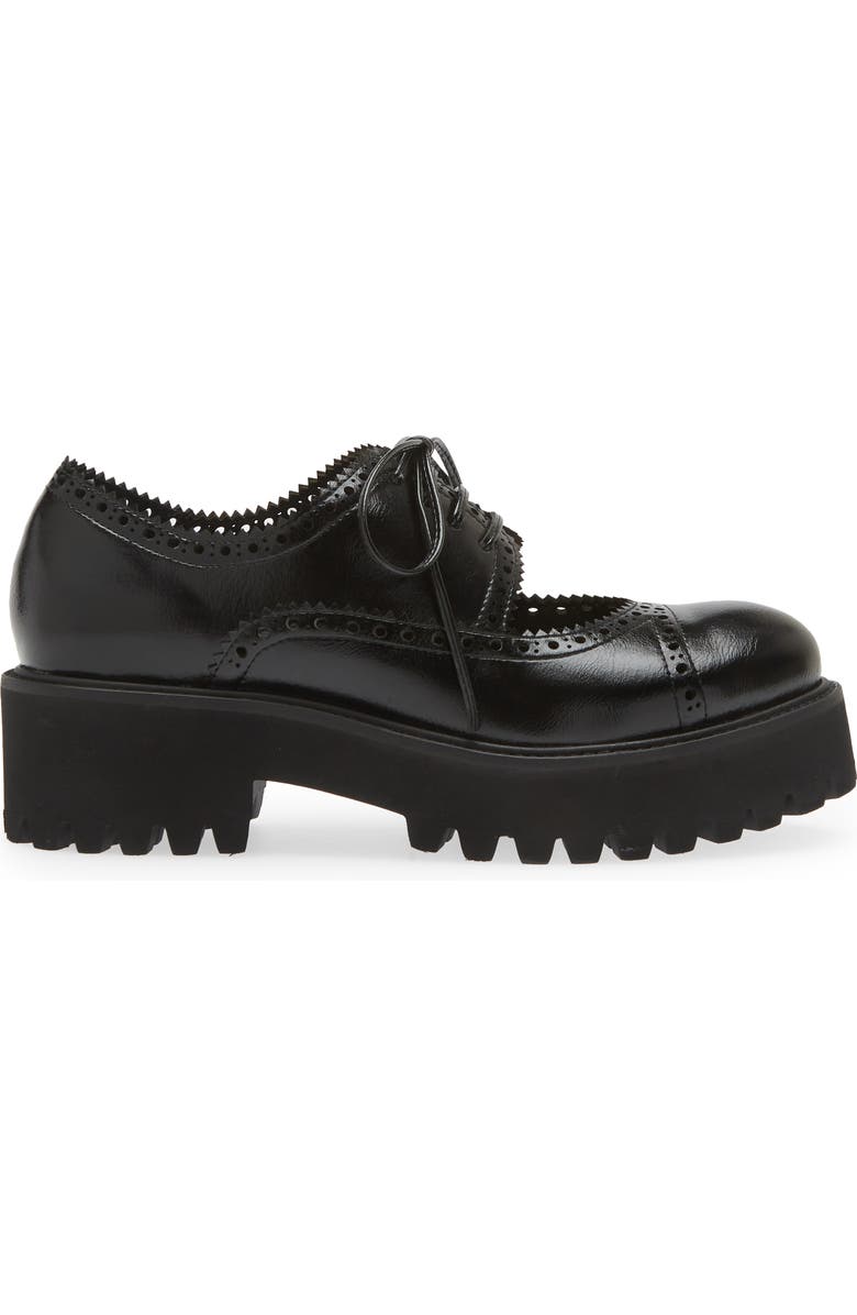 Jeffrey Campbell Realistic Cutout Platform Oxford, Alternate, color, Black