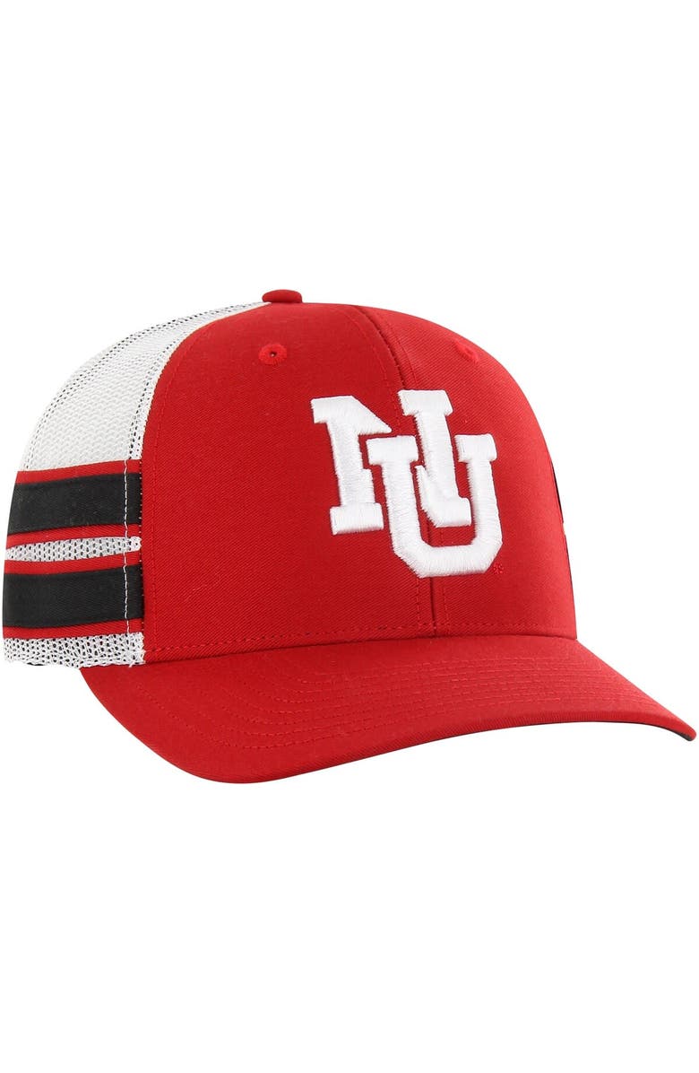 '47 Men's '47 Scarlet Nebraska Huskers Straight Eight Adjustable Trucker Hat, Alternate, color, 