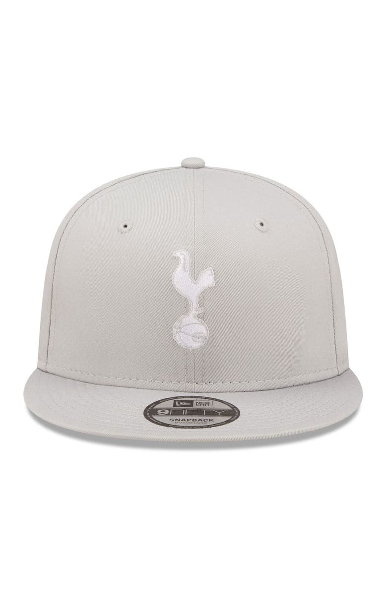 New Era Men's New Era Gray Tottenham Hotspur Logo 9FIFTY Snapback Hat, Alternate, color, 