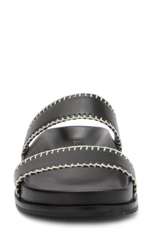 Nordstrom Rack Effingham Slide Sandal In Black - Ivory Vanilla
