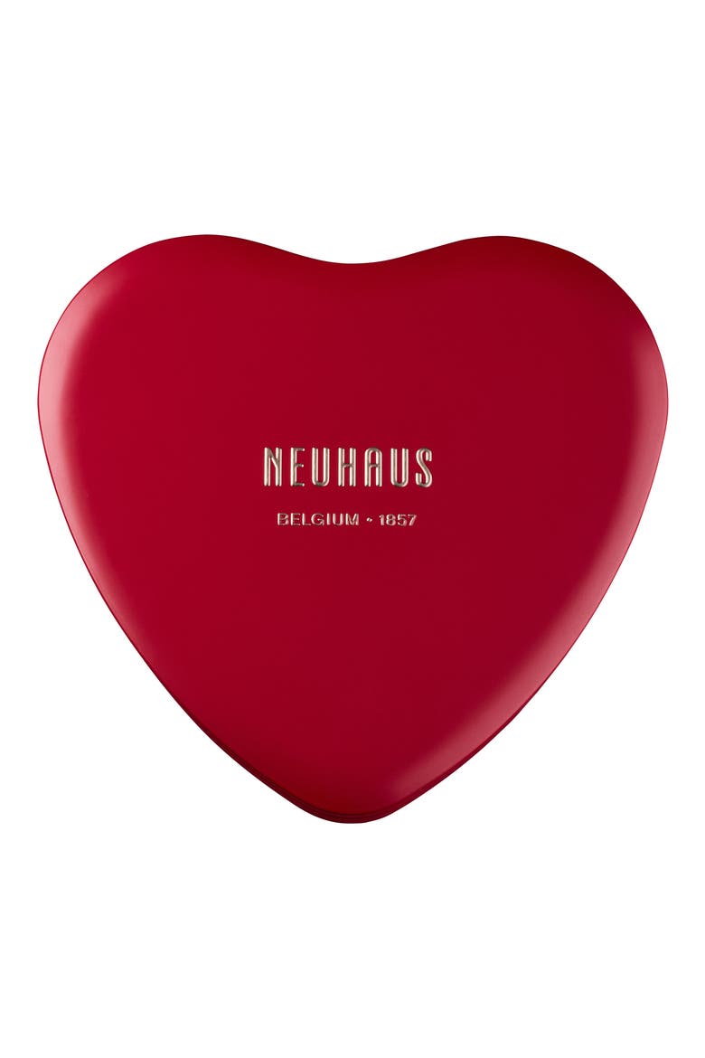 11-Piece Chocolate Praline Metal Heart Box, Alternate, color, RED