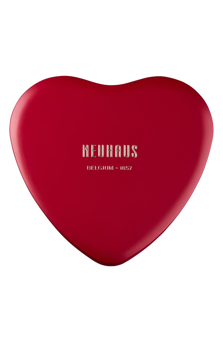 NEUHAUS 11-Piece Chocolate Praline Metal Heart Box, Alternate, color, Red