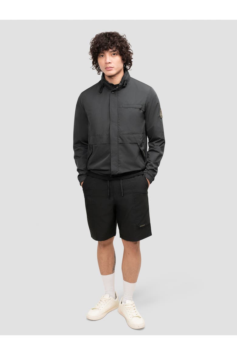 Atlas Lightweight Windbreaker Jacket, Main, color, Black
