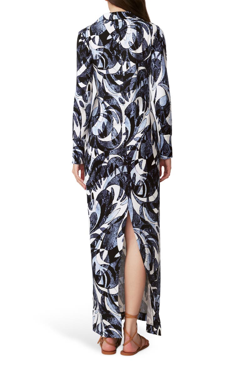 Caprera Long Sleeve Maxi Shirtdress, Alternate, color, SERPANT DANCE