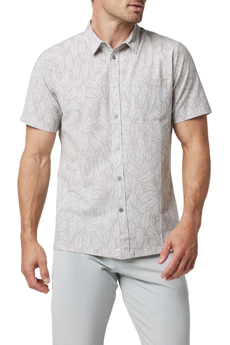 Short Sleeve Bridge Button-Up Shirt, Main, color, UMBER SAGO