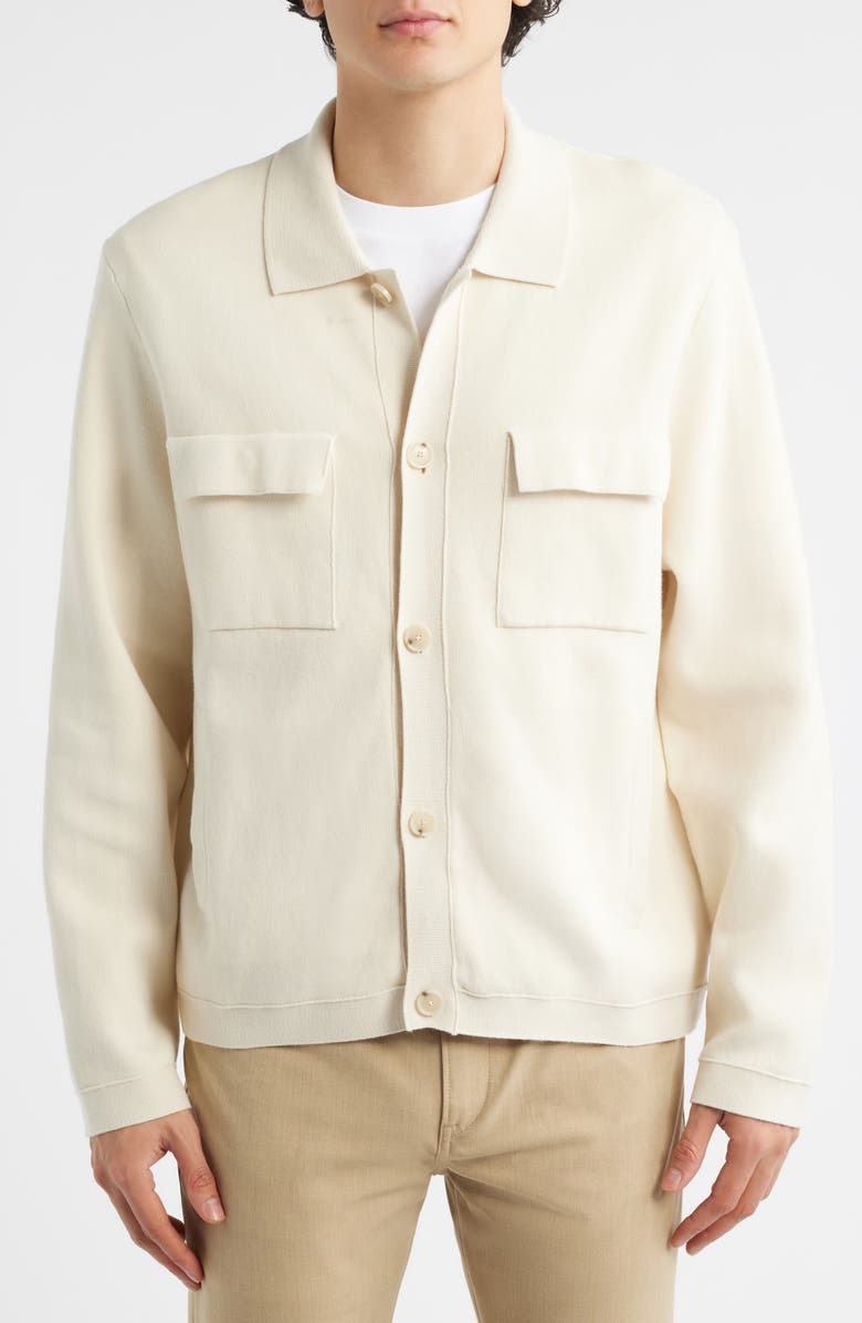 BOSS Uttoni Shirt Jacket, Alternate, color, Open White