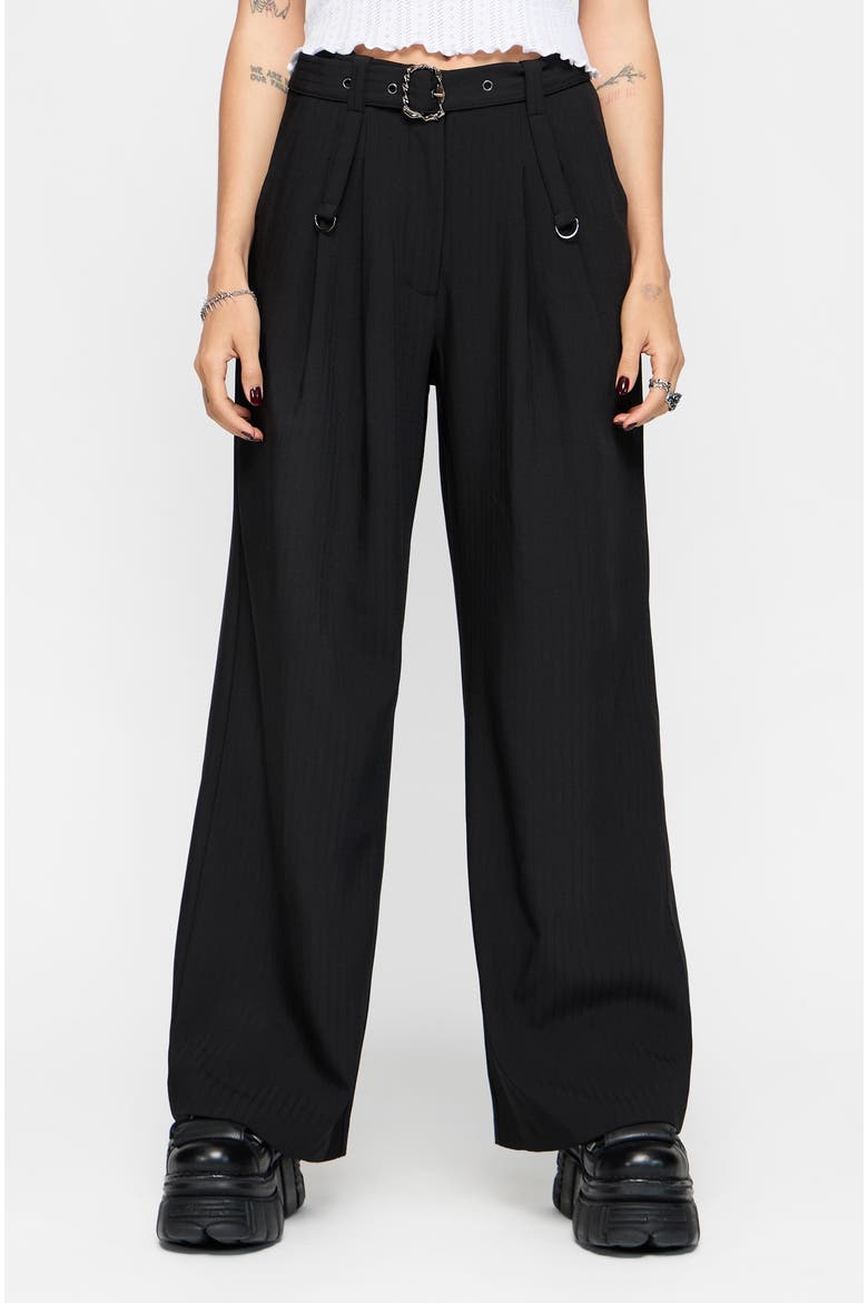 Thalia Tailored Wide Leg Trousers, Main, color, Charcoal