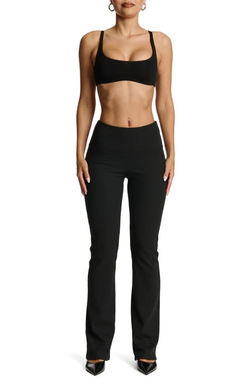 Naked Wardrobe High Waist Bootcut Pants In Black