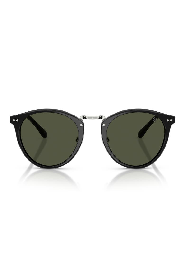 53mm Quincy Phantos Sunglasses, Main, color, SHINY BLACK / GREEN