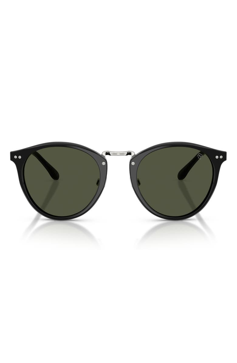 Ralph Lauren 53mm Quincy Phantos Sunglasses, Main, color, Shiny Black / Green