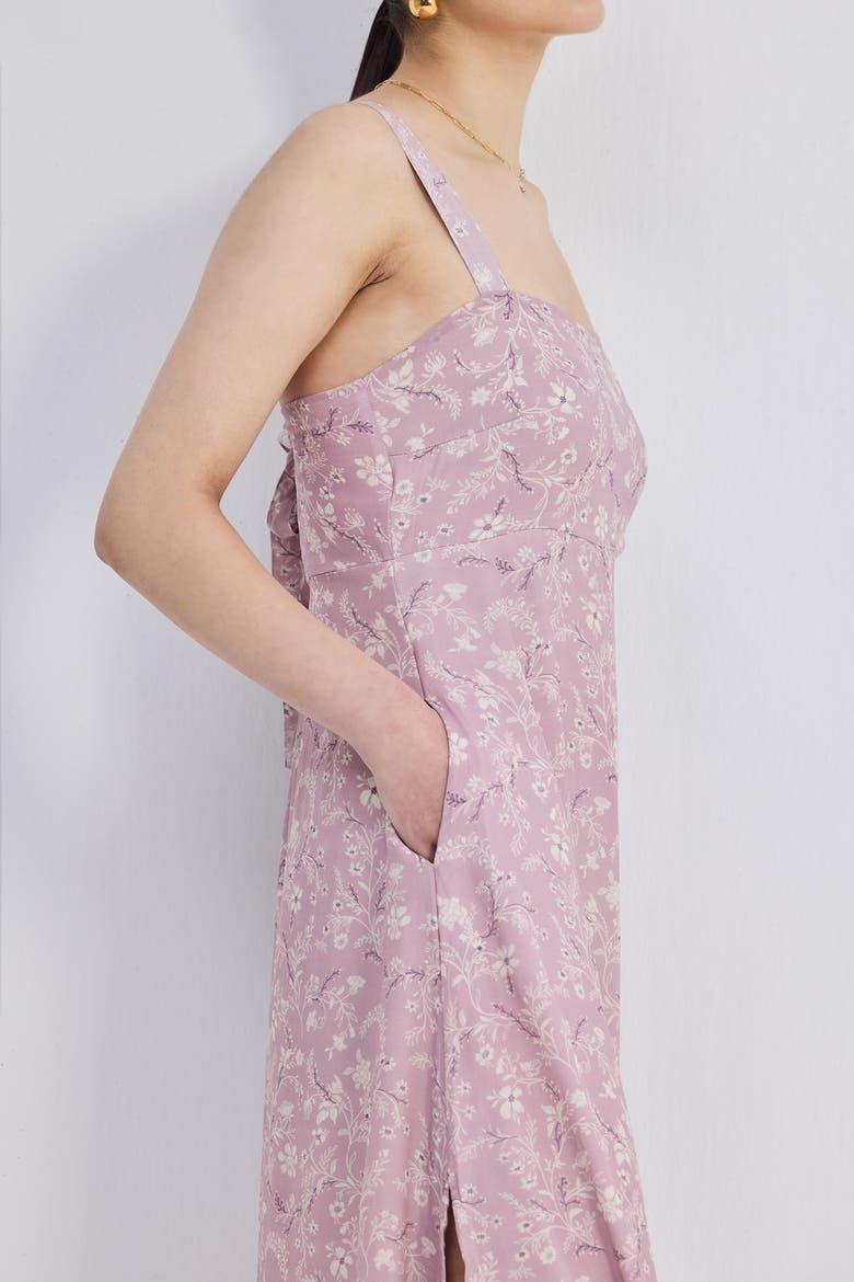 Perfect Floral Maxi with Tapered Straps in Pink, Alternate, color, Blossom Blush