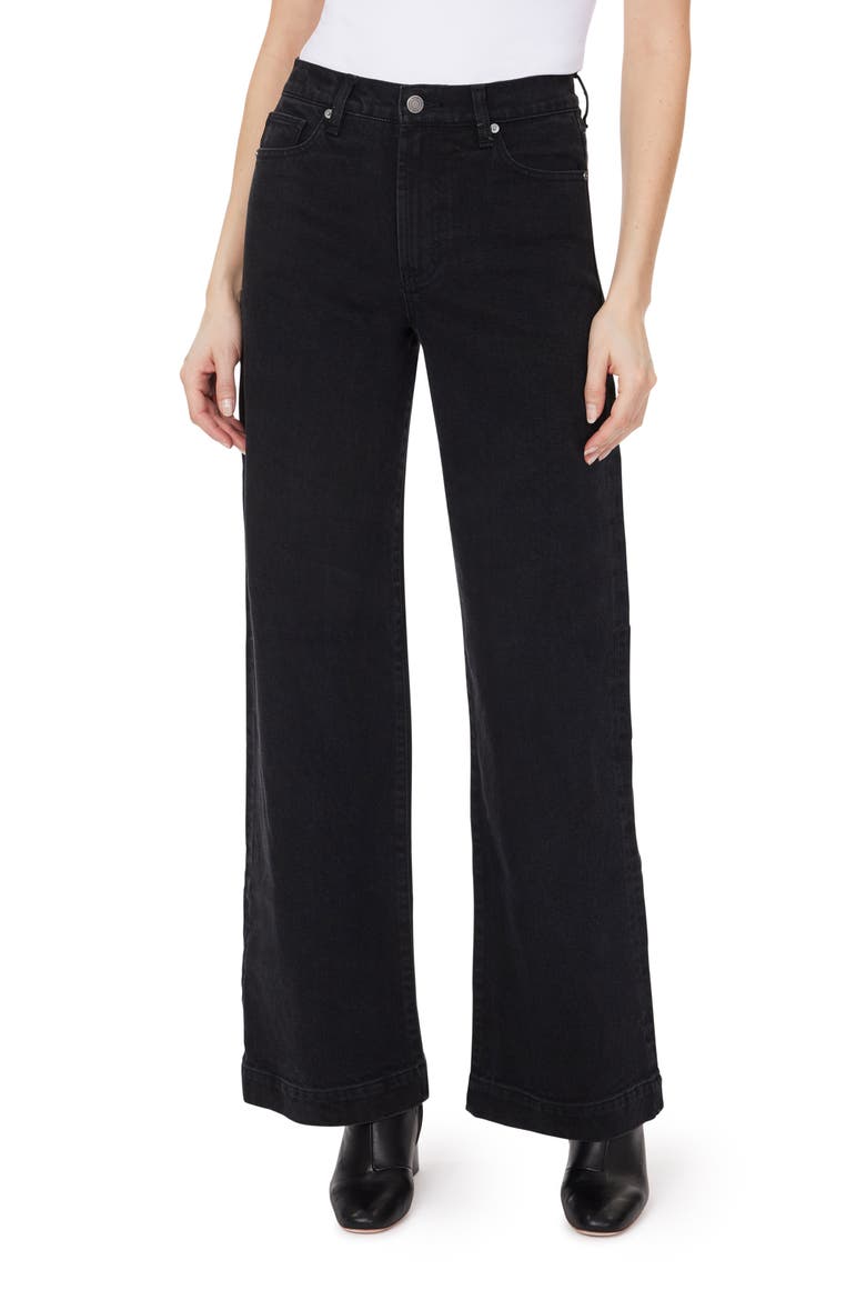Denver High Rise Wide Leg Jeans, Main, color, WASHED BLACK