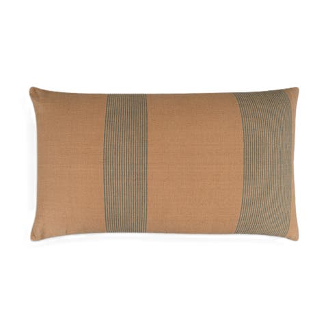 Modern Simplicity Brown Pin-Striped  Lumbar Pillow - Cover Only