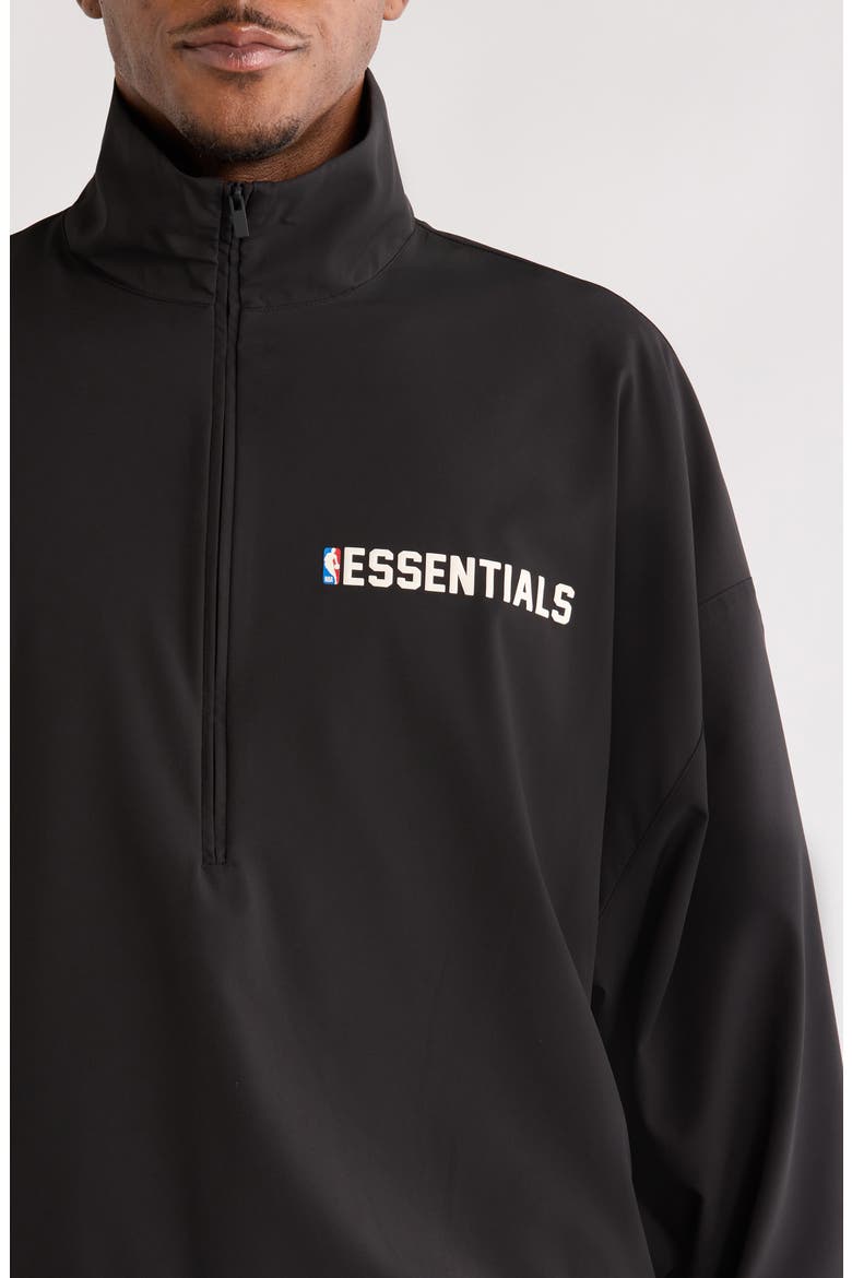 x NBA Half Zip Track Jacket, Alternate, color, BLACK