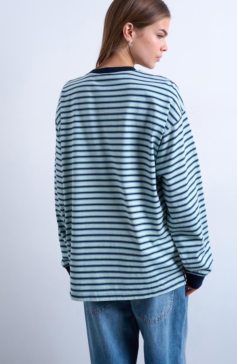 Topshop Slouchy Skater Cotton T-Shirt, Alternate, color, Medium Blue