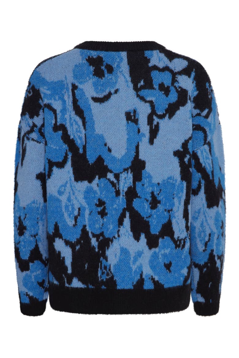 Povoke Floral Sweater, Alternate, color, STRONG BLUE