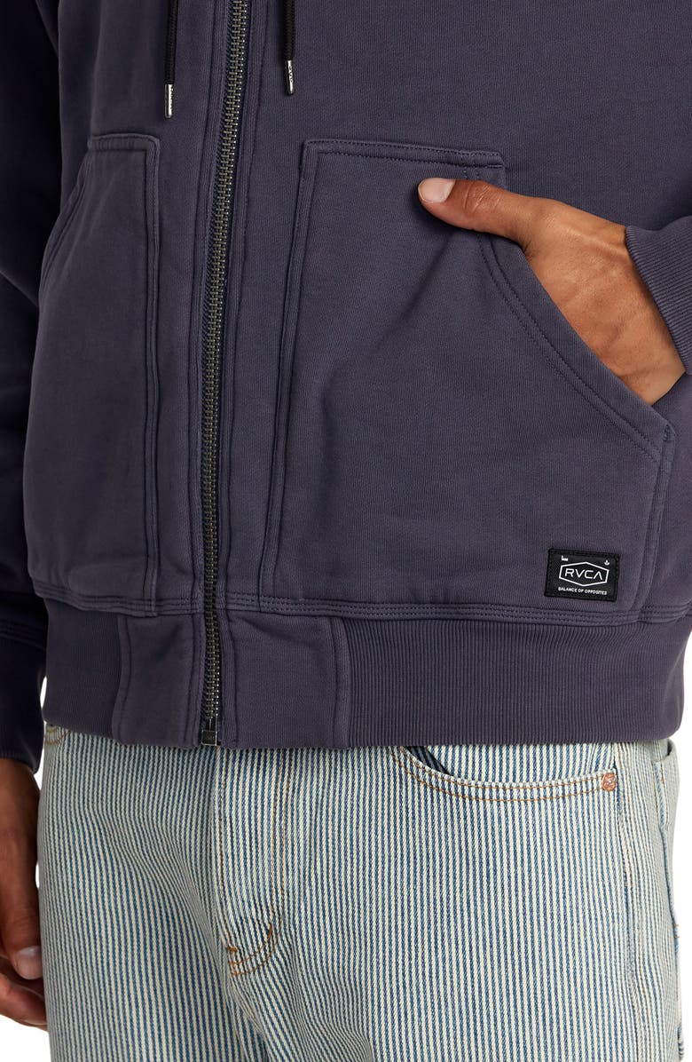 RVCA Chainmail Zip Fleece Hoodie, Alternate, color, 