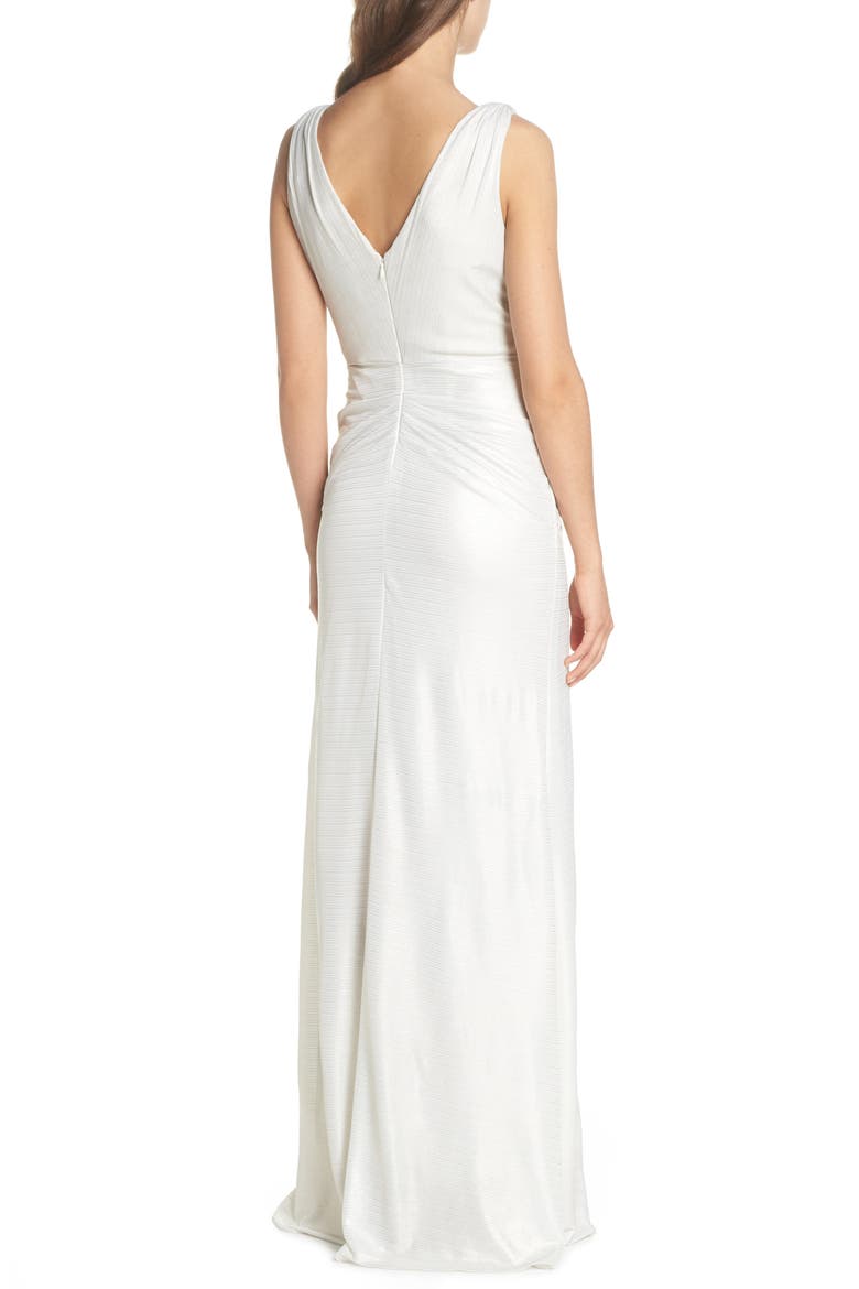 Ruched Gown, Alternate, color, IVORY
