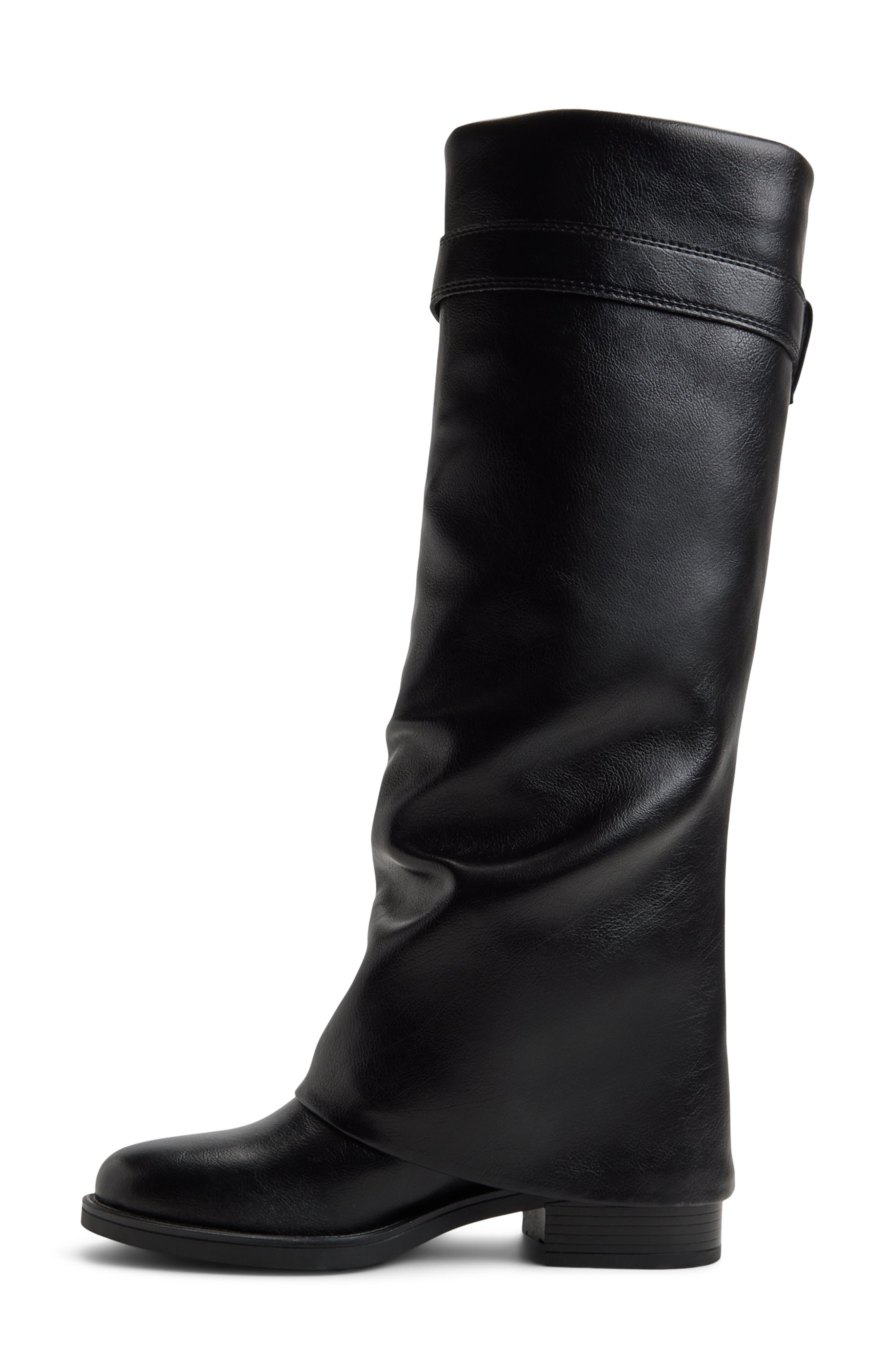 Eloewiel Faux Leather Knee High Boot, Alternate, color, BLACK