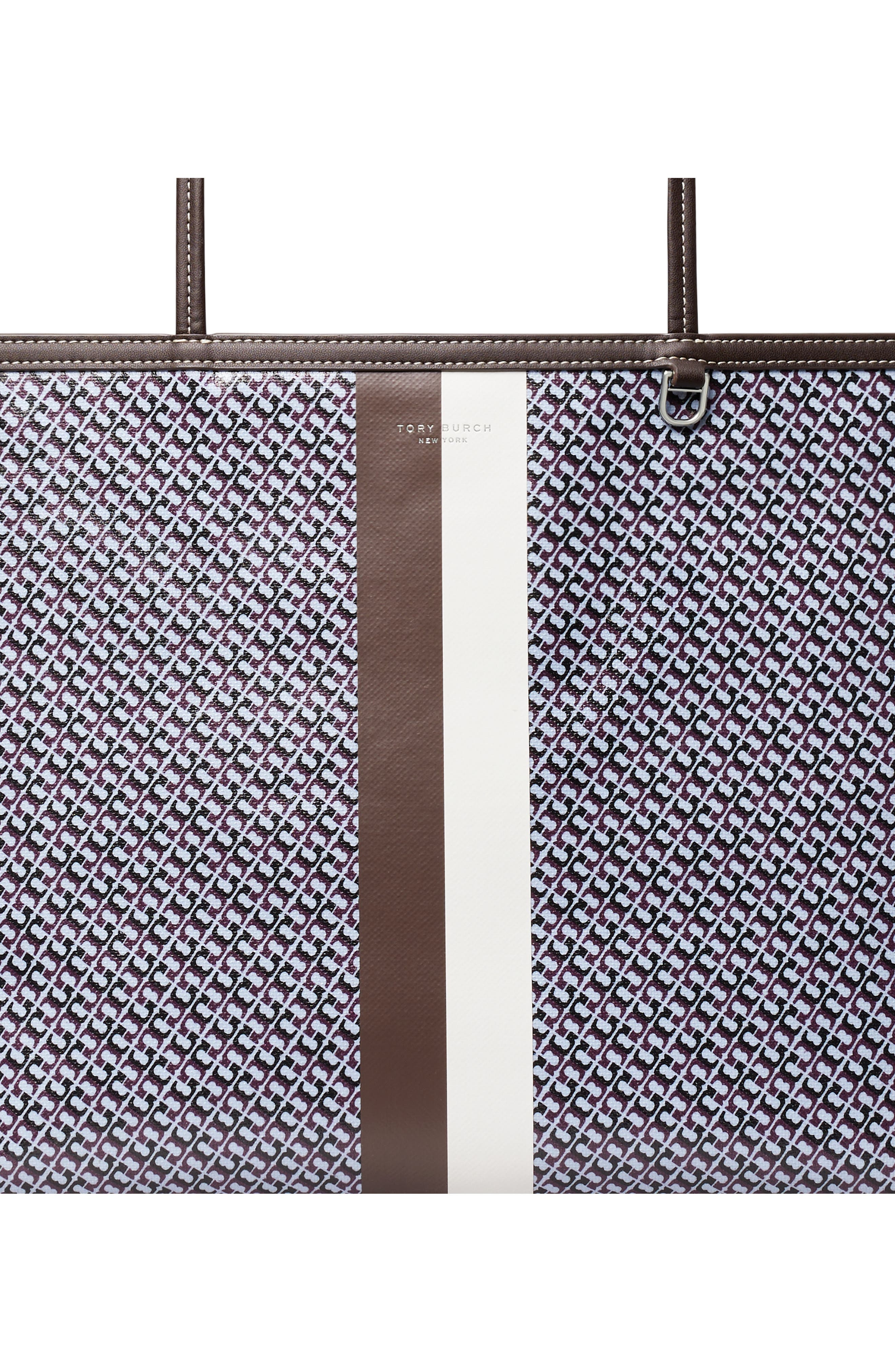 Tory Burch The Racer Tote, Alternate, color, Blue Printed