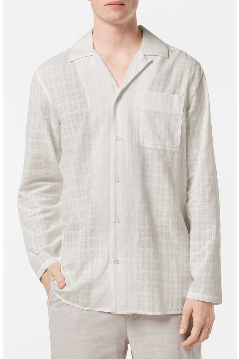 Classic Fit Cotton Voile Button-Up Shirt, Main, color, SWAN