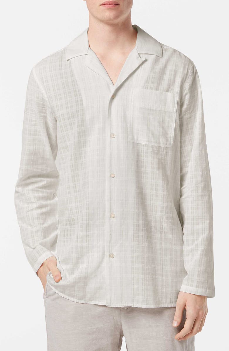 Scotch & Soda Classic Fit Cotton Voile Button-Up Shirt, Main, color, Swan