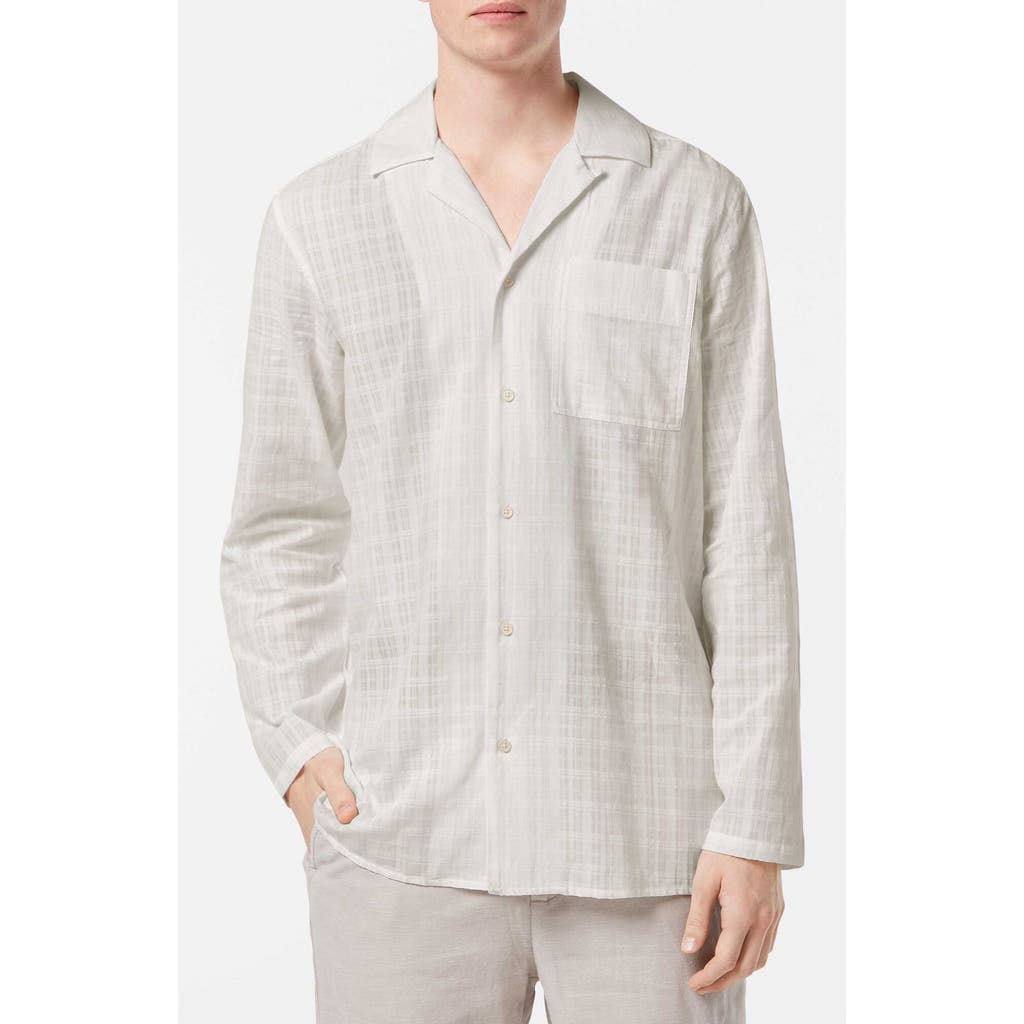 Scotch & Soda Classic Fit Cotton Voile Button-up Shirt In Neutral