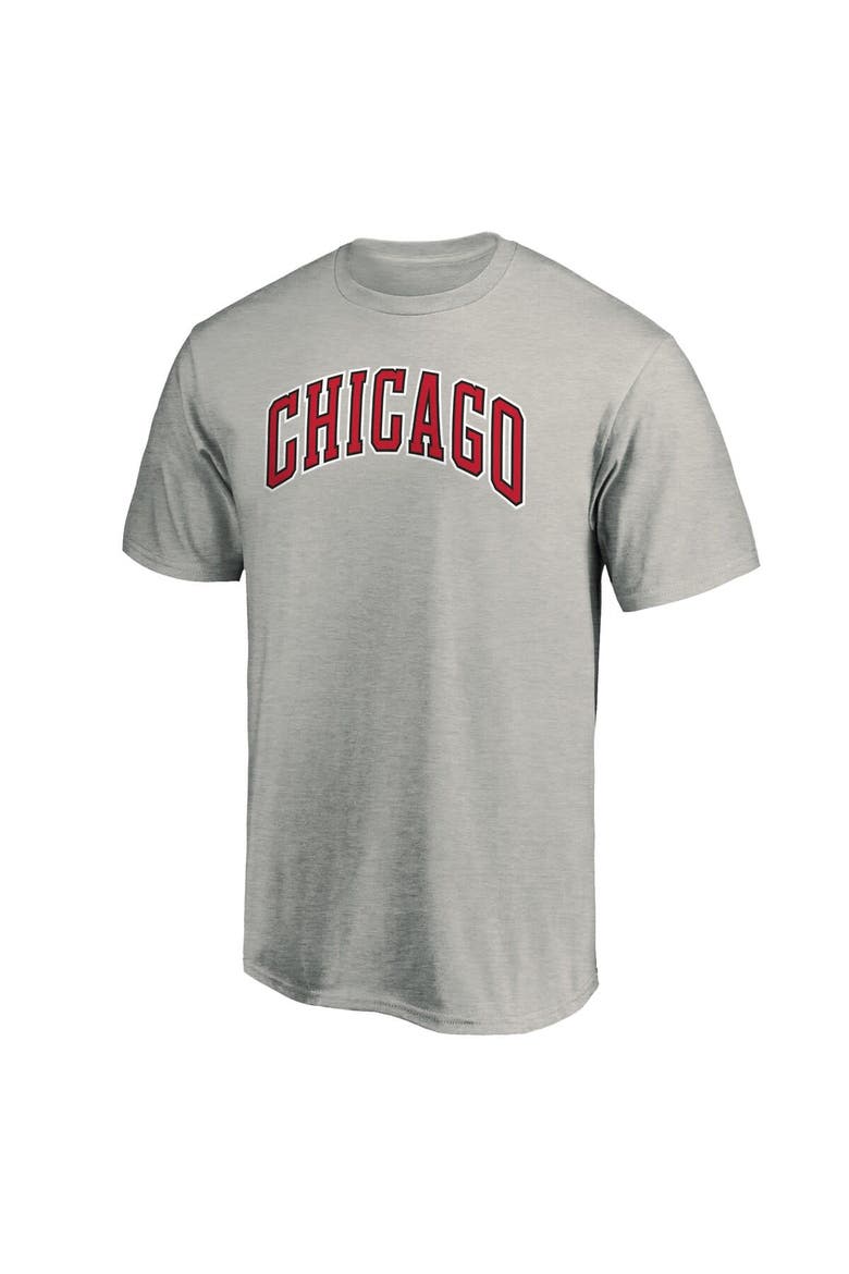 Men's Fanatics Branded Heathered Gray Chicago Bulls Alternate Logo T-Shirt, Alternate, color, Heather Gray