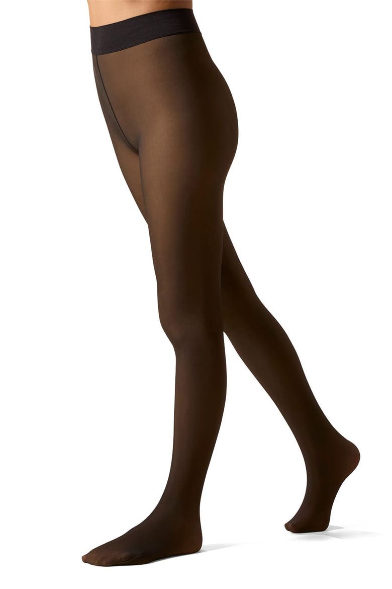 Sheer Illusion Thermal Tights, Alternate, color, BEIGE-BLACK