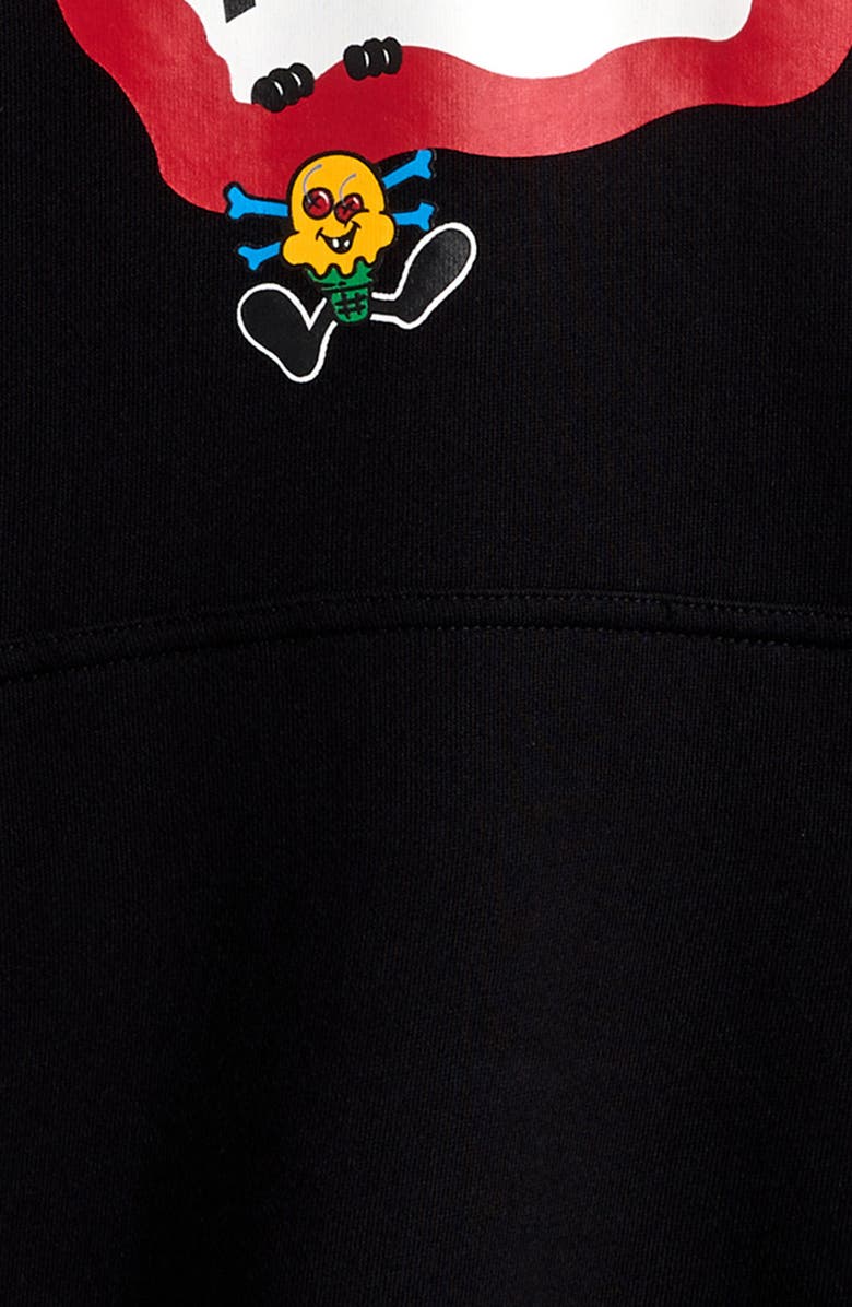 ICECREAM Kids' Clinger Cotton Graphic Hoodie, Alternate, color, Black