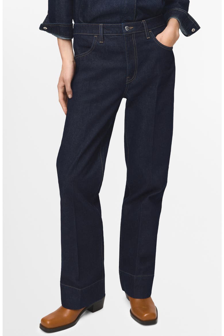 Straight Leg Jeans, Main, color, DARK BLUE