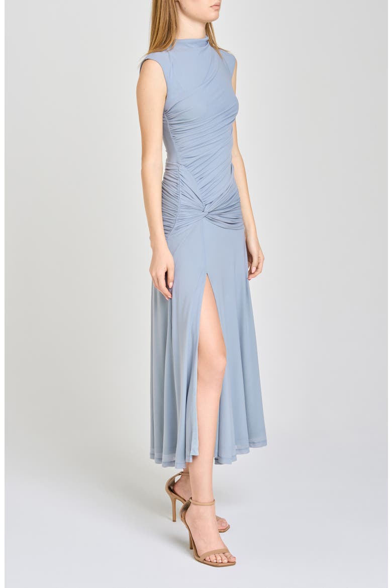 Sarielle Ruched Midi Dress, Alternate, color, SLATE