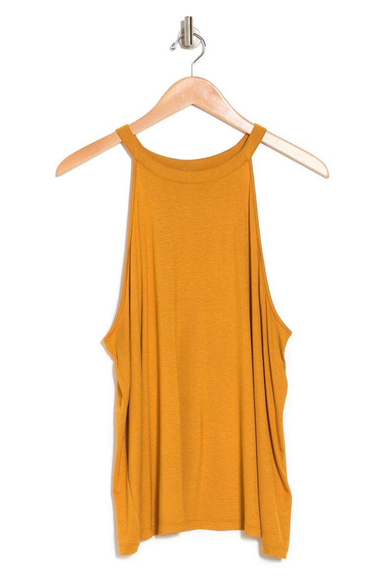 High Neck Tank Top, Alternate, color, BROWN BUCKTHORN
