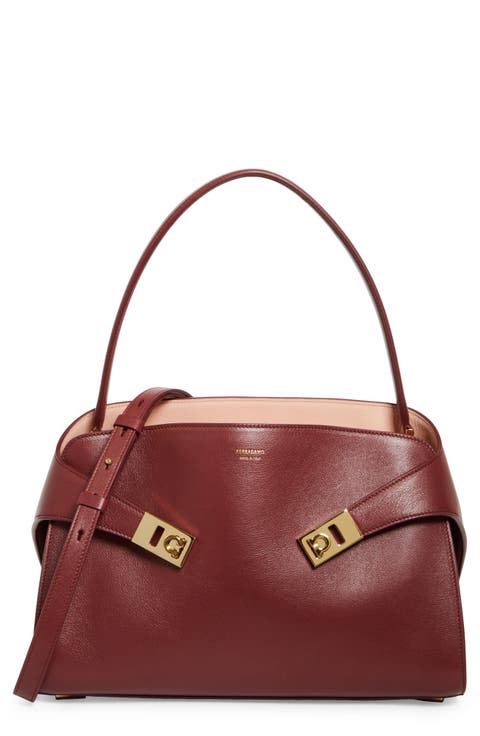 Small Hug Leather Shoulder Bag