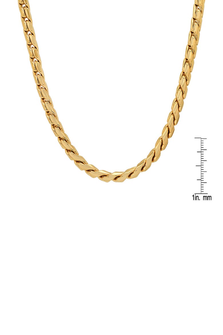 Oxidized Stainless Steel Necklace, Alternate, color, YELLOW