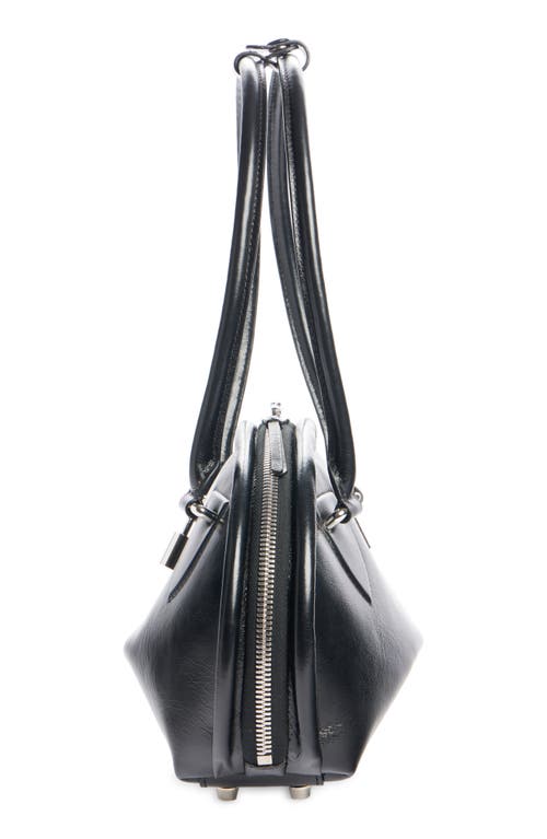 Acne Studios Small Bowlina Leather Shoulder Bag In Black